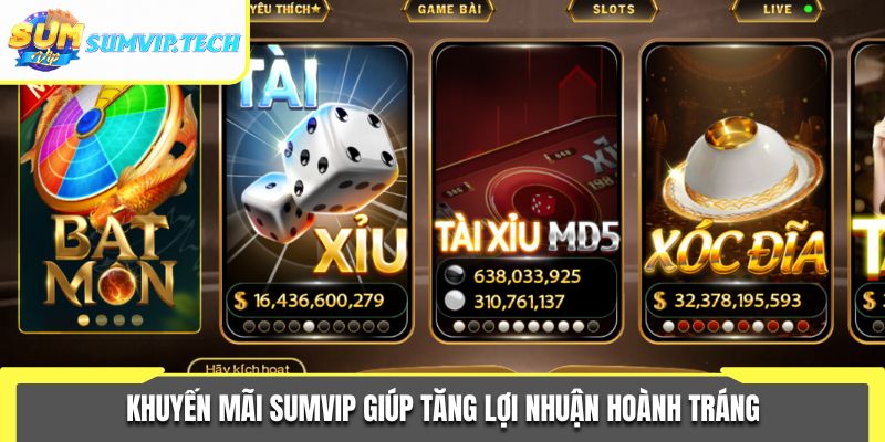 Khuyến mãi Sumvip giúp tăng lợi nhuận hoành tráng